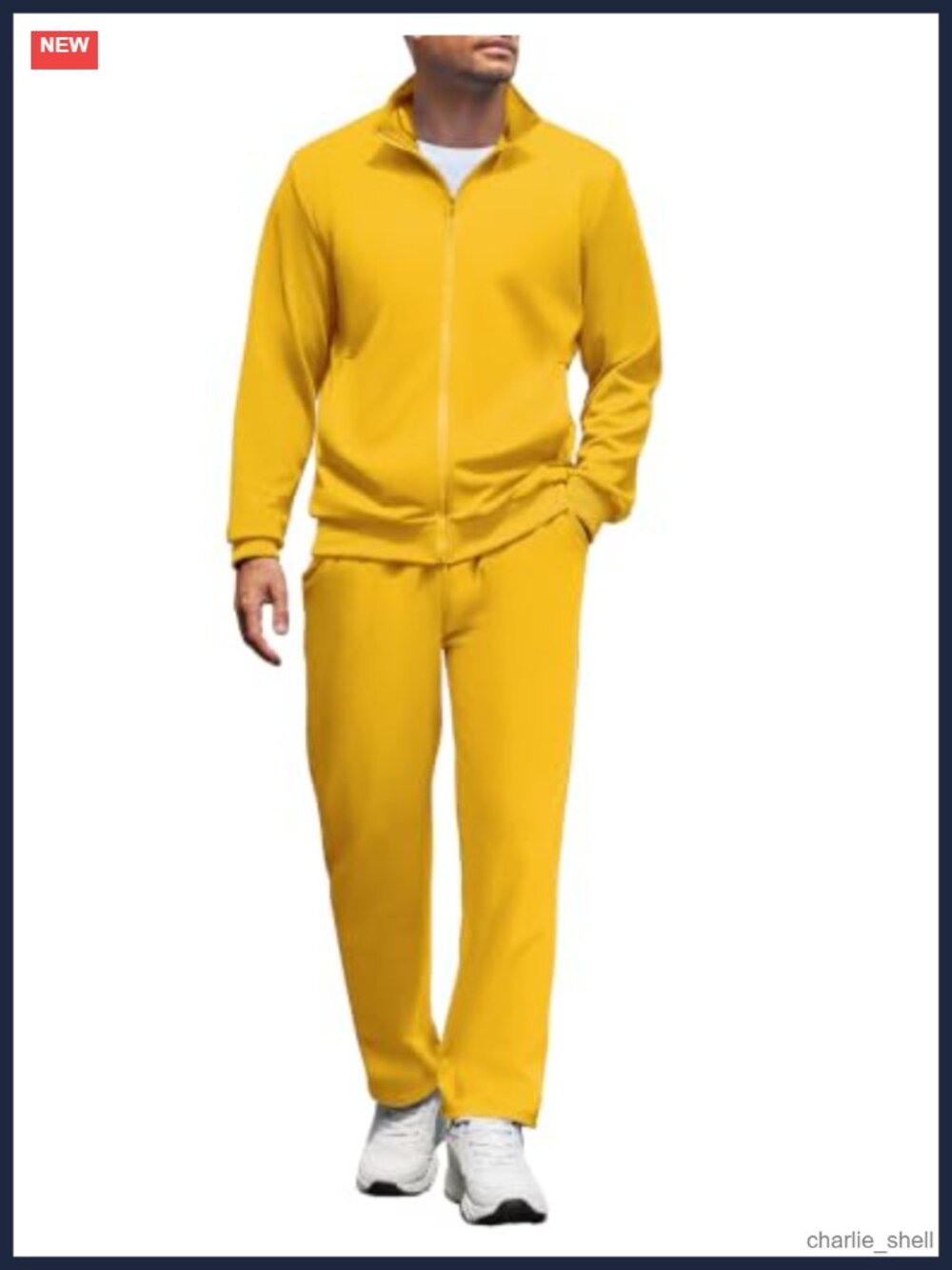 Men's 2 Piece Tracksuit Set Full Zip Jogging Sweatsuit Polyester Spandex